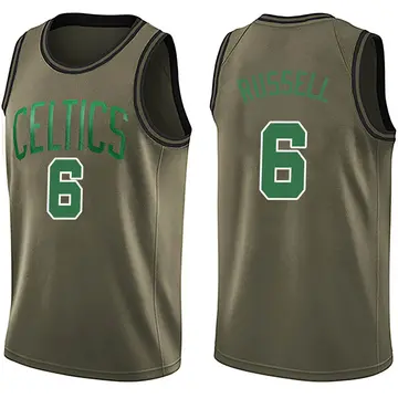 Boston Celtics Bill Russell Salute to Service Jersey - Men's Swingman Green