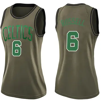 Boston Celtics Bill Russell Salute to Service Jersey - Women's Swingman Green