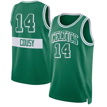 Boston Celtics Bob Cousy Kelly 2021/22 City Edition Jersey - Youth Swingman Green