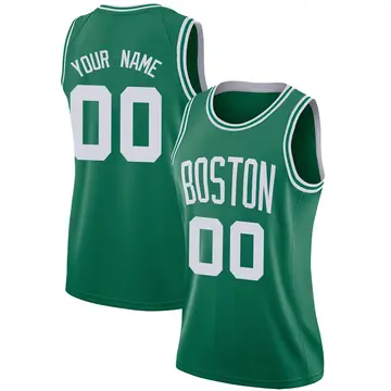 Boston Celtics Custom Jersey - Icon Edition - Women's Swingman Green