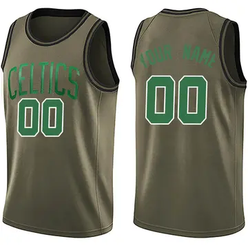 Boston Celtics Custom Salute to Service Jersey - Men's Swingman Green