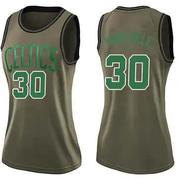 Boston Celtics Guerschon Yabusele Salute to Service Jersey - Women's Swingman Green