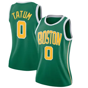 Boston Celtics Jayson Tatum 2018/19 Jersey - Earned Edition - Women's Swingman Green