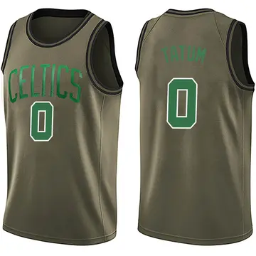 Boston Celtics Jayson Tatum Salute to Service Jersey - Men's Swingman Green