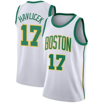 Boston Celtics John Havlicek 2018/19 Jersey - City Edition - Men's Swingman White