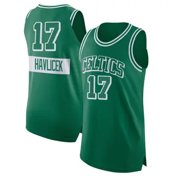 Boston Celtics John Havlicek Kelly 2021/22 City Edition Jersey - Men's Authentic Green