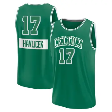 Boston Celtics John Havlicek Kelly 2021/22 Replica City Edition Jersey - Men's Fast Break Green
