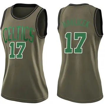Boston Celtics John Havlicek Salute to Service Jersey - Women's Swingman Green