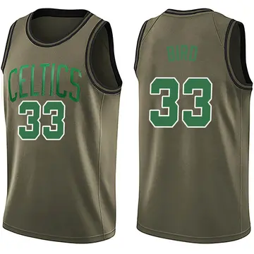Boston Celtics Larry Bird Salute to Service Jersey - Men's Swingman Green