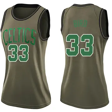 Boston Celtics Larry Bird Salute to Service Jersey - Women's Swingman Green