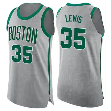 Boston Celtics Reggie Lewis Jersey - City Edition - Men's Swingman Gray